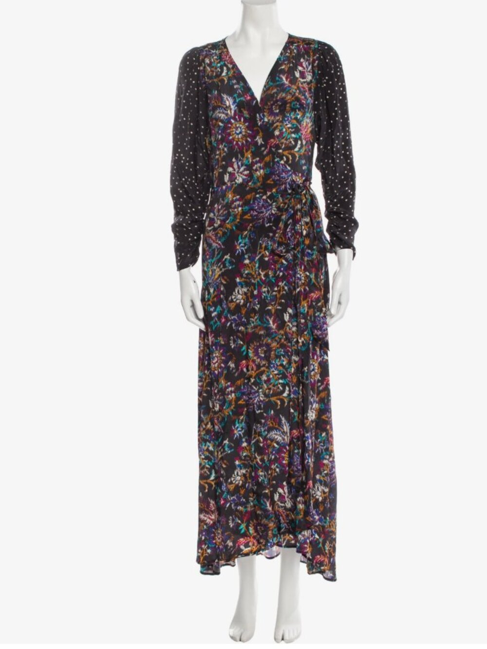 Maria Cher Floral Print Maxi Dress MSRP $550 Size Medium